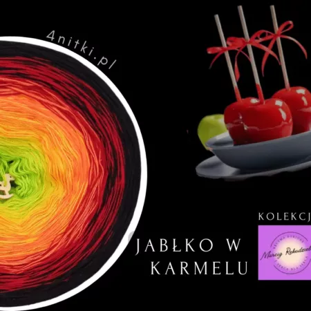 JABŁKO W KARMELU - bawełna /akryl motek ombre