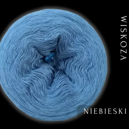 NIEBIESKI - wiskoza MAŁO ELASTYCZNA!