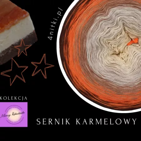 Motek ombre SERNIK KAKRMELOWY - bawełna/akryl