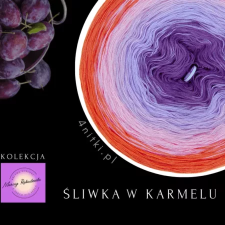 ŚLIWKA W KARMELU - bawełna /akryl motek ombre