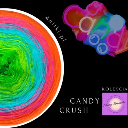 CANDY CRUSH - bawełna /akryl motek ombre