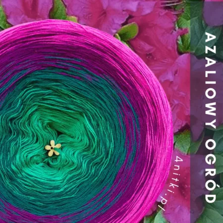 Motek ombre AZALIOWY OGRÓD - bawełna/akryl