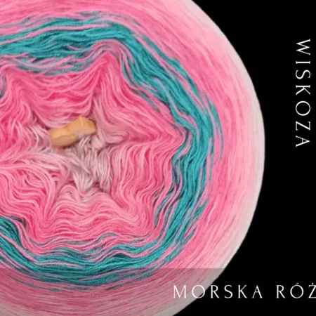 Motek MORSKA RÓŻA wiskoza ombre - tam i z powrotek