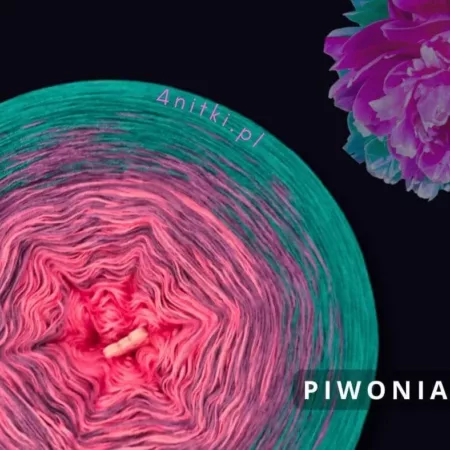 Motek PIWONIA wiskoza ombre
