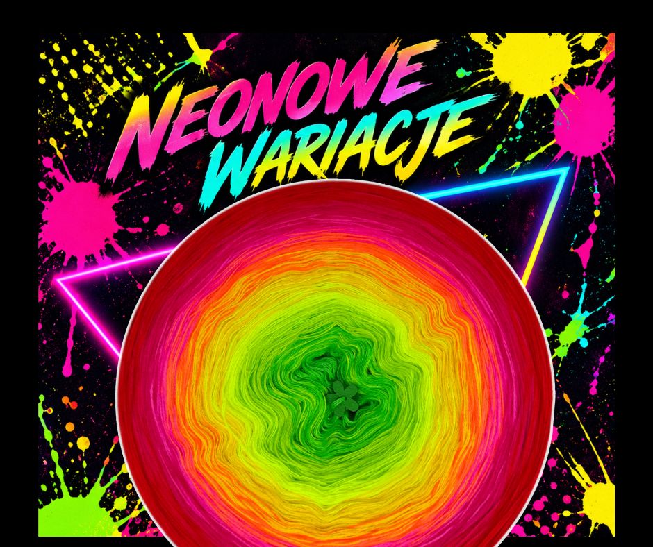Motek ombre NEONOWE WARIACJE - bawełna/akryl - obrazek 2