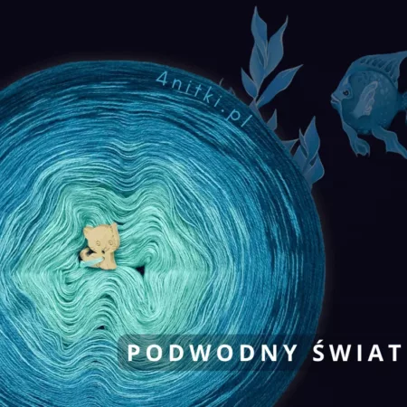Motek ombre PODWODNY ŚWIAT - bawełna/akryl