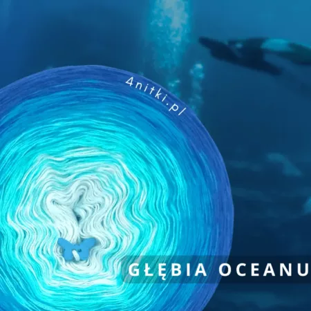 Motek ombre GŁĘBIA OCEANU - bawełna/akryl