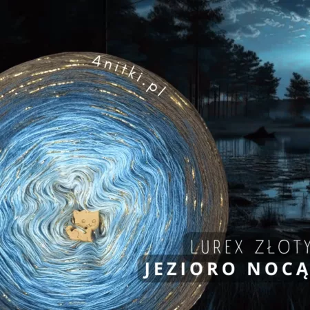 Motek ombre JEZIORO NOCĄ - bawełna/akryl