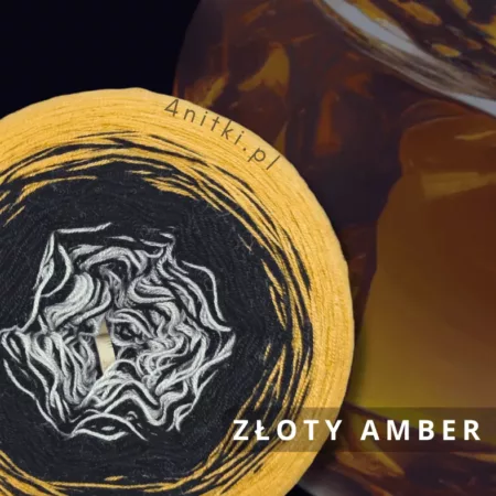 Motek ZŁOTY AMBER wiskoza ombre