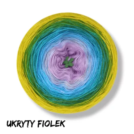 Motek ombre UKRYTY FIOŁEK - bawełna/akryl