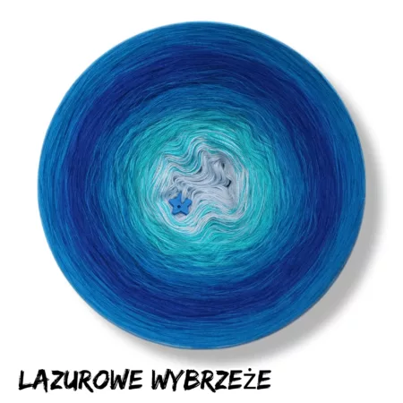 Motek ombre LAZUROWE WYBRZEŻE - bawełna/akryl