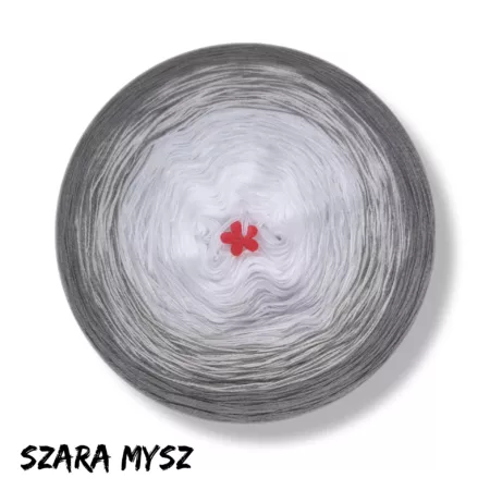 Motek ombre SZARA MYSZ - bawełna/akryl