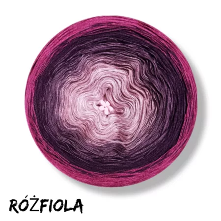 Motek ombre RÓŻFIOLA - bawełna/akryl
