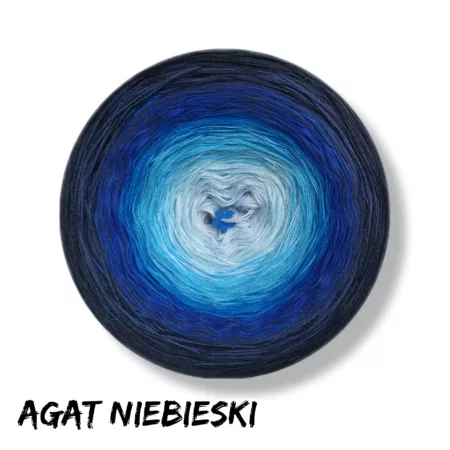 Motek ombre AGAT NIEBIESKI - bawełna/akryl