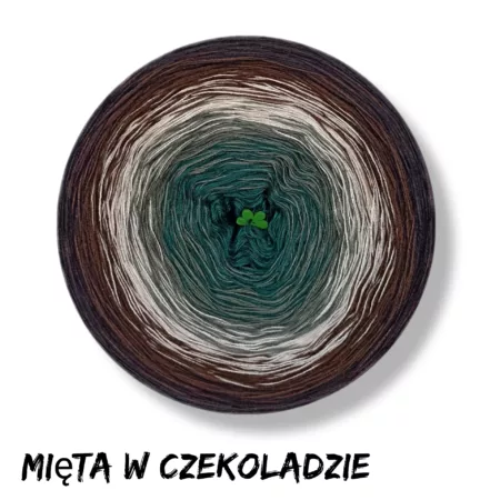Motek ombre MIĘTA W CZEKOLADZIE - bawełna/akryl