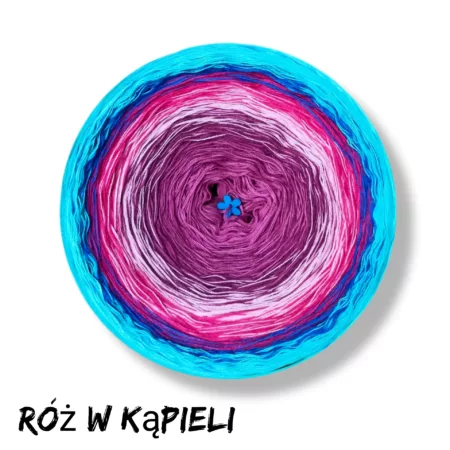 Motek ombre RÓŻ W KĄPIELI - bawełna/akryl