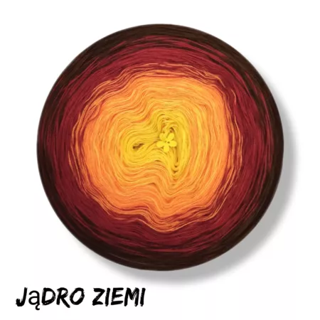 Motek ombre JĄDRO ZIEMI - bawełna/akryl