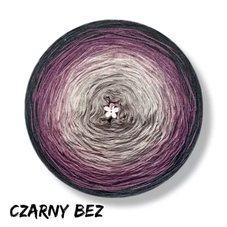 Motek ombre CZARNY BEZ - bawełna/akryl