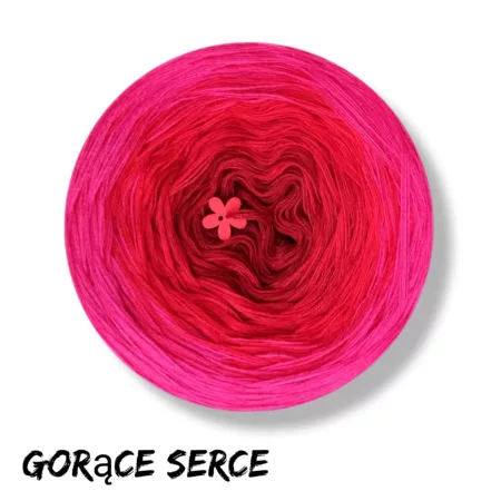 Motek ombre GORĄCE SERCE - bawełna/akryl