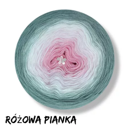 Motek ombre RÓŻOWA PIANKA - bawełna/akryl