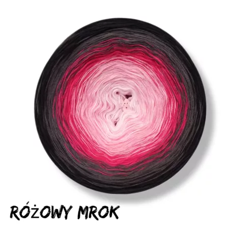 Motek ombre RÓŻOWY MROK- bawełna/akryl