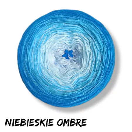 Motek ombre NIEBIESKIE OMBRE- bawełna/akryl
