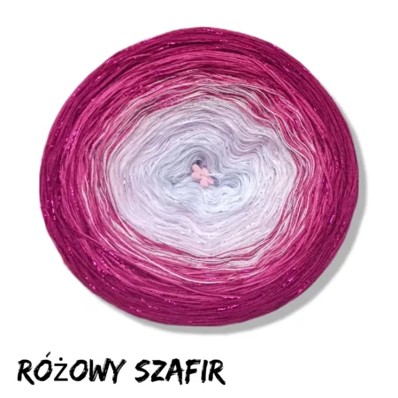 Motek ombre RÓŻOWY SZAFIR- bawełna/akryl