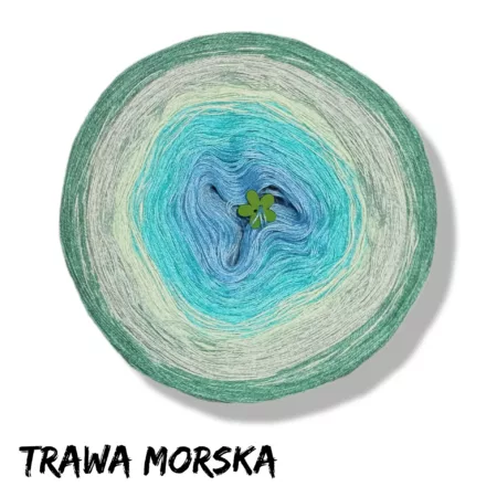 Motek ombre TRAWA MORSKA- bawełna/akryl