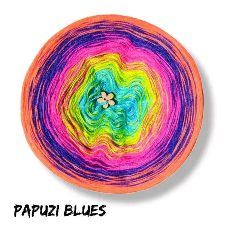 Motek ombre PAPUZI BLUES- bawełna/akryl
