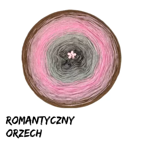 Motek ombre ROMANTYCZNY ORZECH - bawełna/akryl