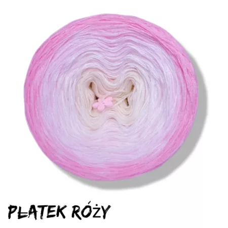 Motek ombre PŁATEK RÓŻY - bawełna/akryl