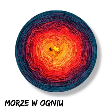 Motek ombre MORZE W OGNIU - bawełna/akryl