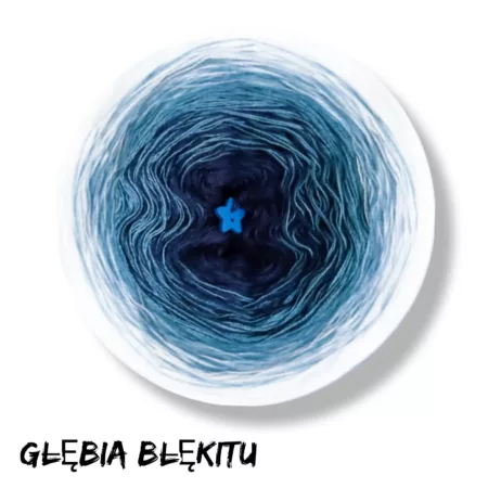Motek ombre GŁĘBIA BŁĘKITU - bawełna/akryl