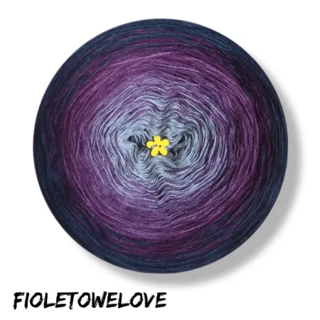 Motek ombre FIOLETOWELOVE - bawełna/akryl