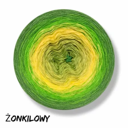 Motek ombre ŻONKILOWY - bawełna/akryl