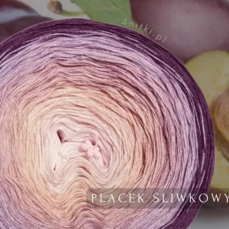 Motek ombre PLACEK ŚLIWKOWY - bawełna/akryl