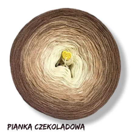 Motek ombre PIANKA CZEKOLADOWA- bawełna/akryl