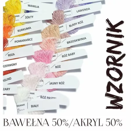 Wzornik kolorów bawełna/akryl 50%
