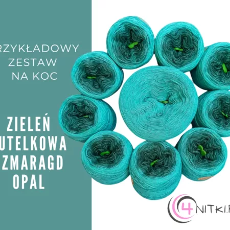 ZESTAW NA KOC - własny wybór kolorów bawełna/akryl 50%