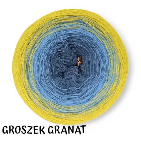 Motek ombre GROSZEK GRANAT- bawełna/akryl