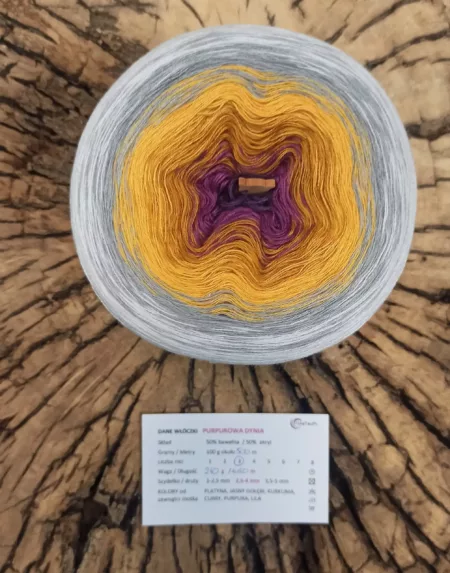 OD RĘKI PURPUROWA DYNIA 1050m bawełna 50%/ akryl 50%
