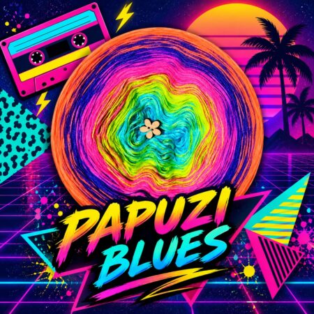 Motek ombre PAPUZI BLUES- bawełna/akryl