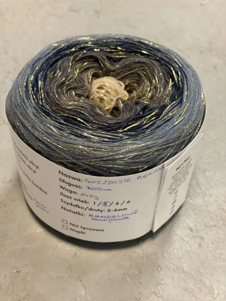 OD RĘKI GWIEŹDZISTE PORTOFINO +lurex bawełna 50%/ akryl 50%