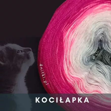 Motek ombre KOCIŁAPKA- bawełna/akryl