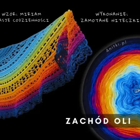 Motek ombre ZACHÓD OLI- bawełna/akryl