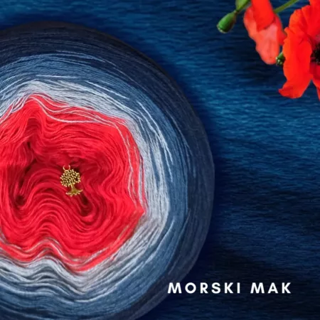 Motek ombre MORSKI MAK- bawełna/akryl