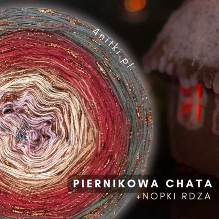 Motek ombre PIERNIKOWA CHATA- bawełna/akryl