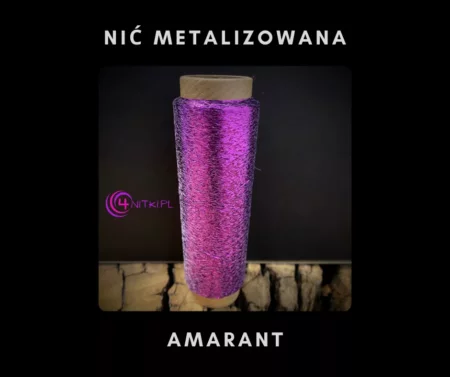 Nić metalizowana AMARANT na szpuli 1000m