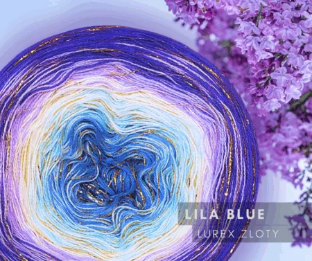 Motek ombre LILA BLUE - bawełna/akryl