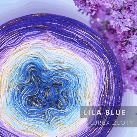 Motek ombre LILA BLUE - bawełna/akryl